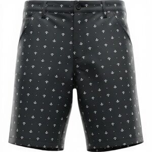 Better Unsaid Hybrid Shorts Mens 34 Navy White Anchor Stretch Excellent BUG2
